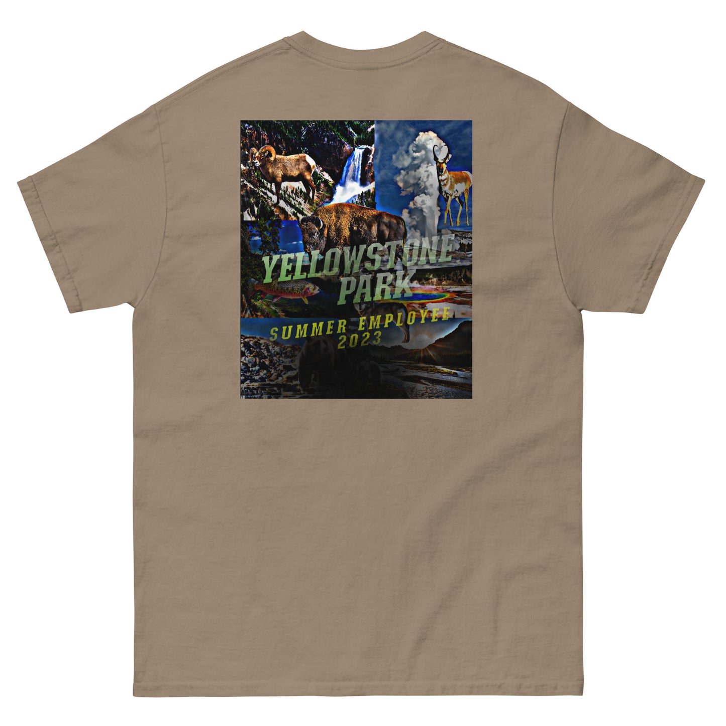 Yellowstone Park Summer Employee classic tee - Collage