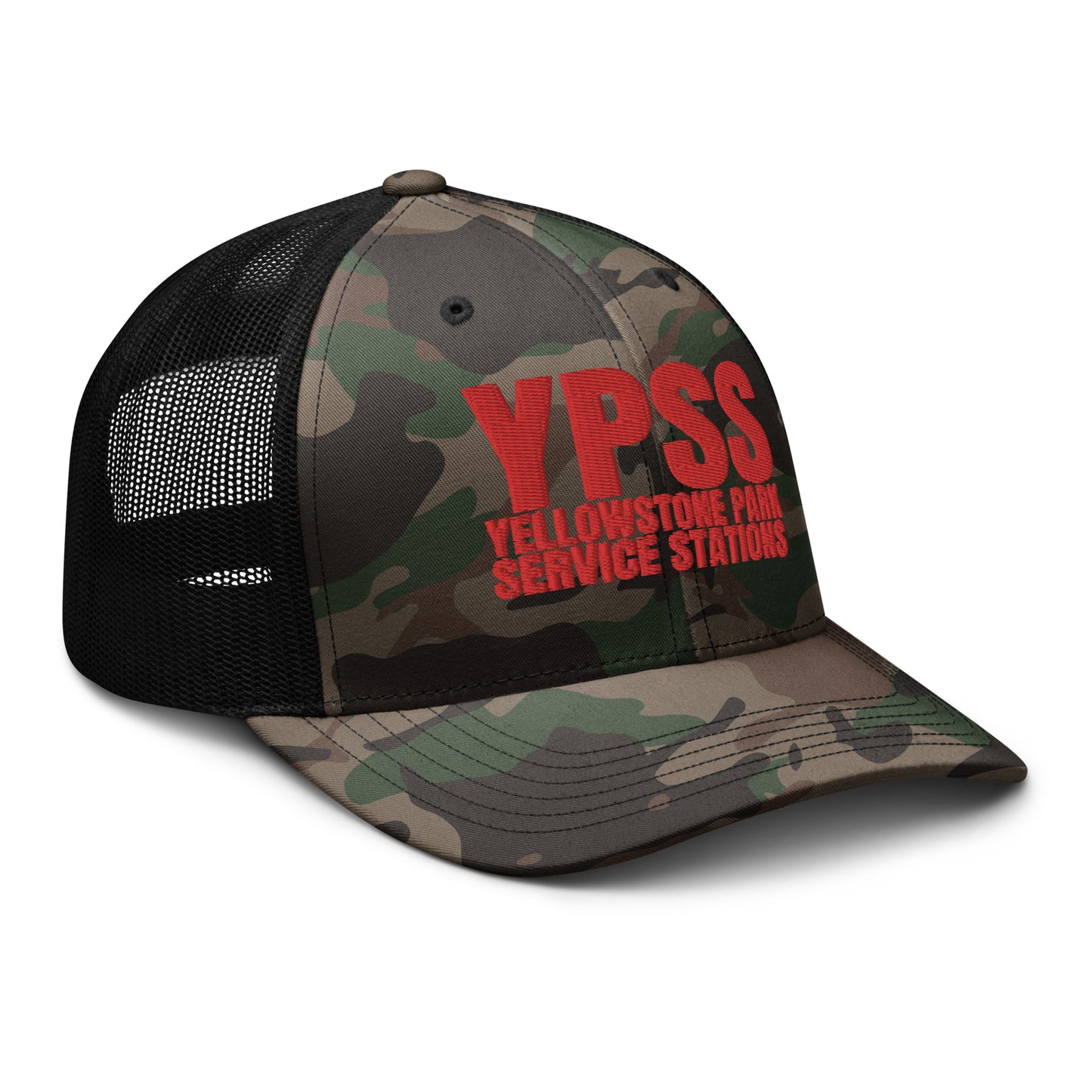 YPSS | Yellowstone Park Service Stations Camouflage trucker hat
