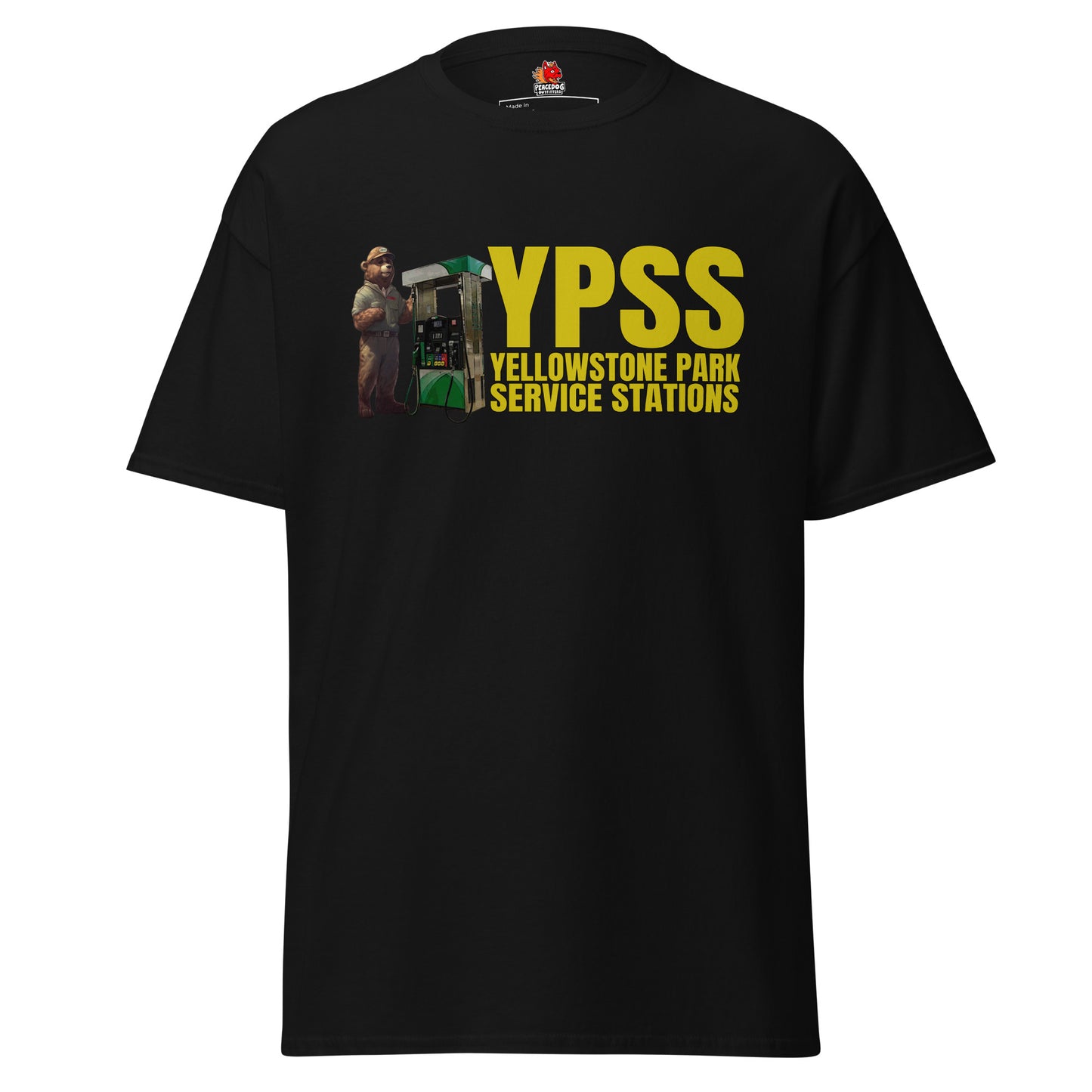 YPSS Yellowstone Park Service Stations Bear Front Print only Classic Tee