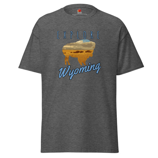 Explore Wyoming Front print only classic tee