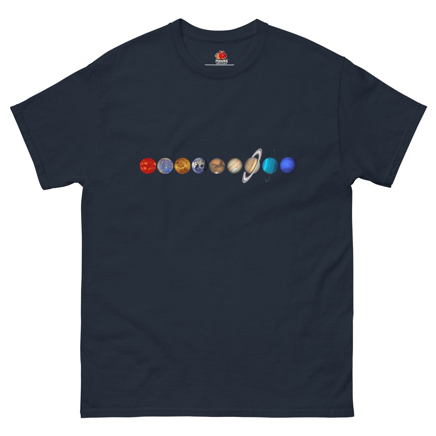Solar System Lineup Front Print Classic T-shirt