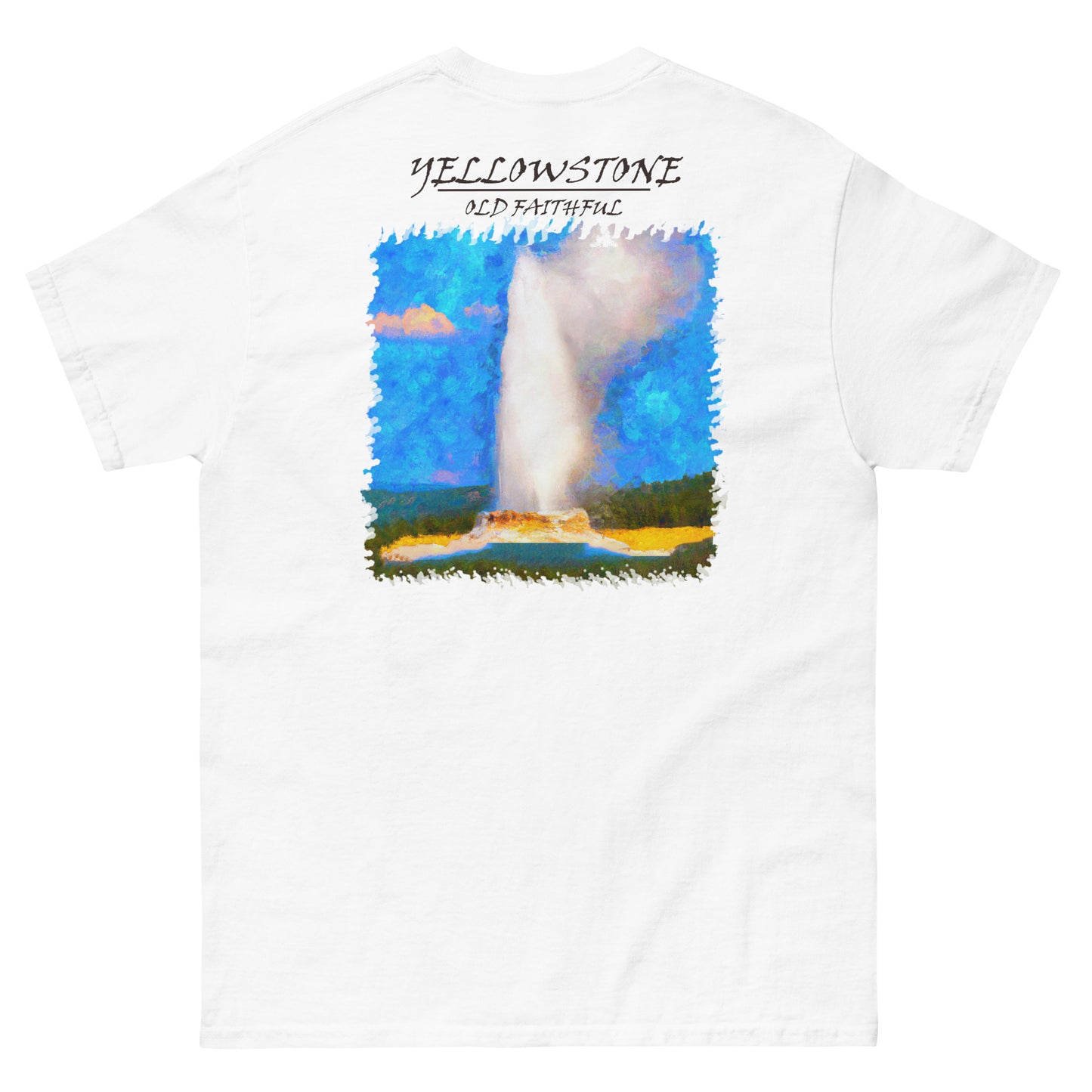 Yellowstone Park | Old Faithful | Back print only classic tee