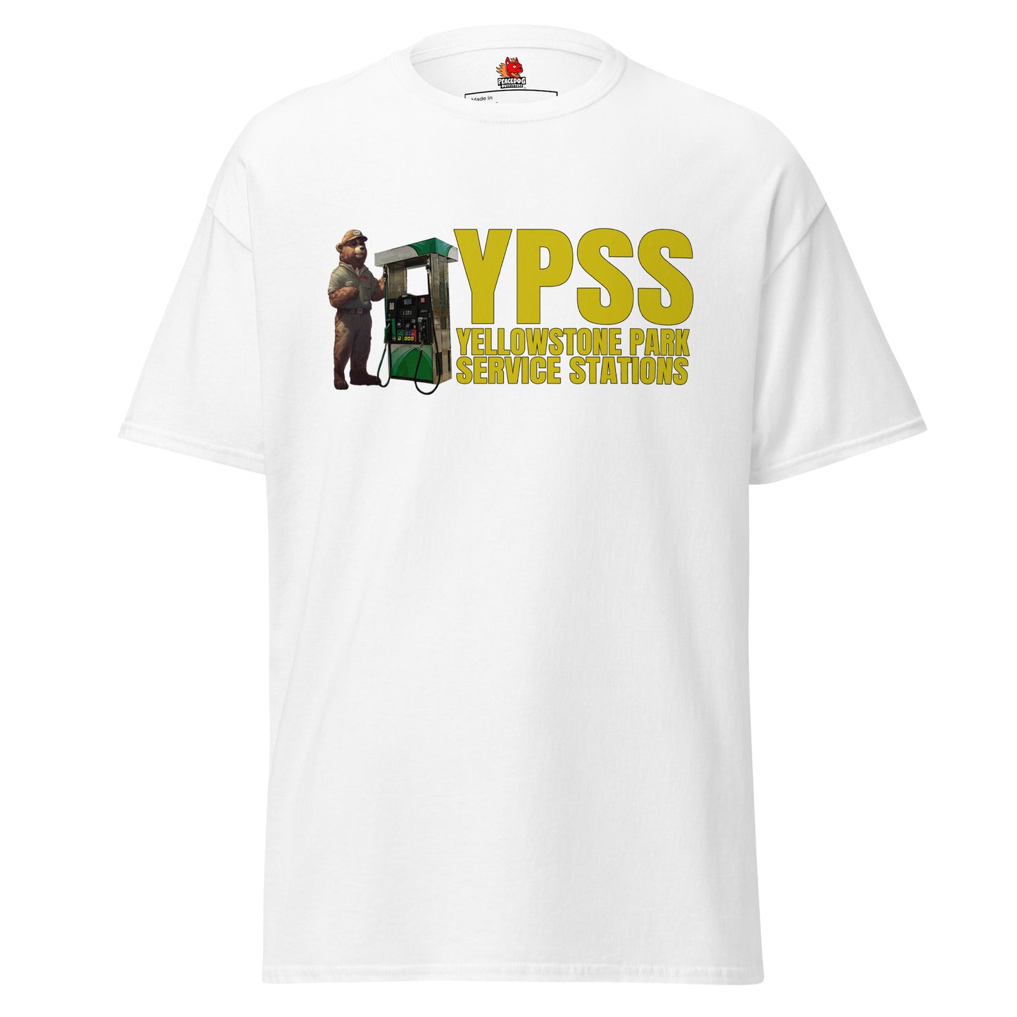 YPSS Yellowstone Park Service Stations Bear Front Print only Classic Tee