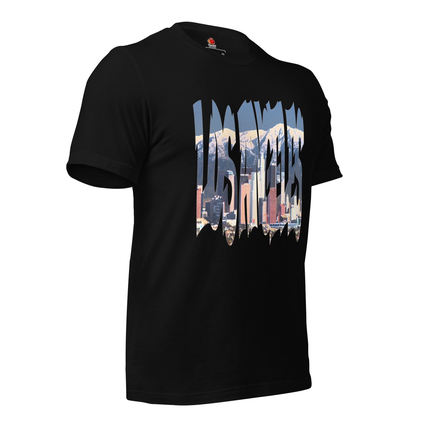 Los Angeles Skyline Typography Front Print T-shirt