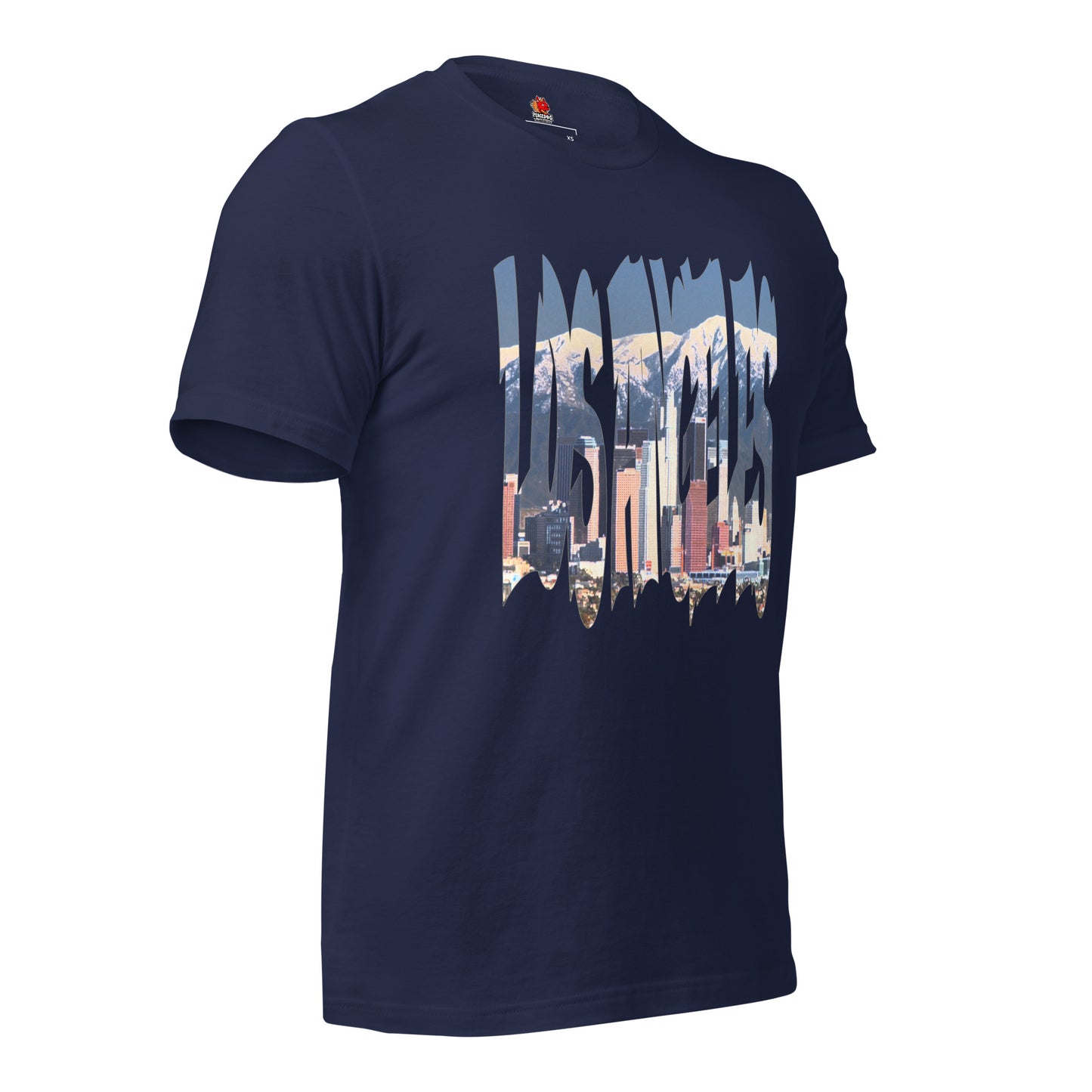 Los Angeles Skyline Typography Front Print T-shirt