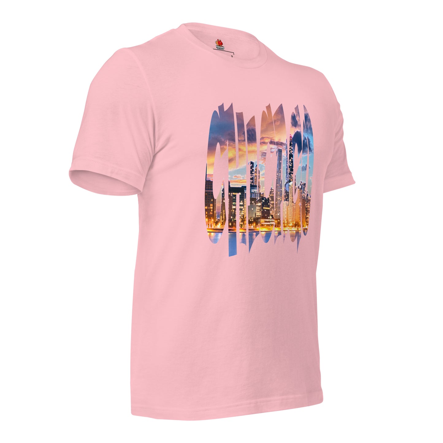 Chicago Skyline Typography Front Print T-shirt