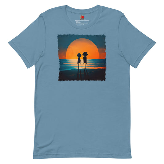Sunset Couple Front Print T-shirt
