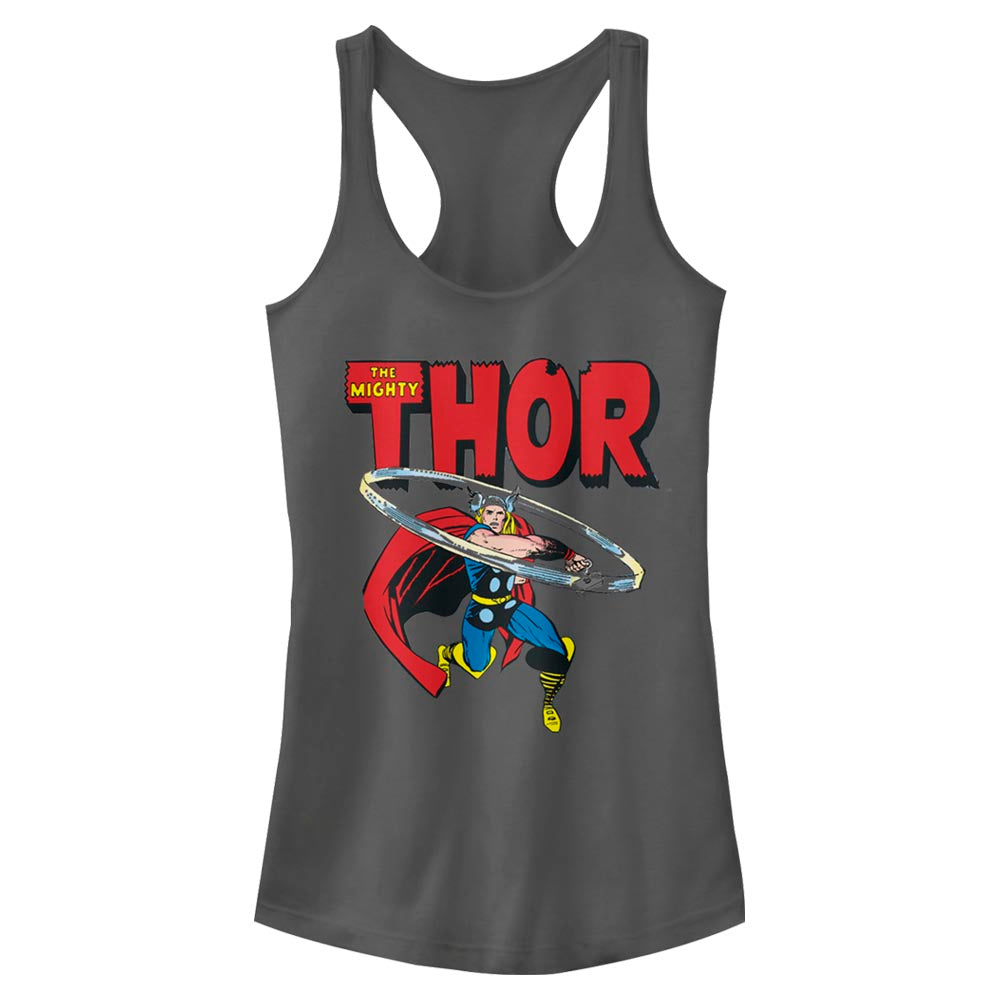 Junior's Marvel Thor Throw Tank Top