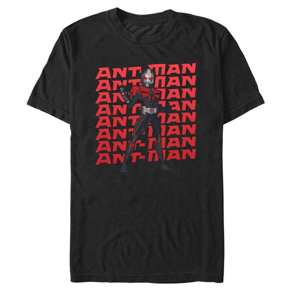 Men's Marvel Ant-Man and The Wasp Quantumania Ant-Man Text Wall T-Shirt
