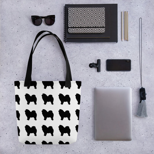 Chow Chow Silhouette Pattern Tote bag