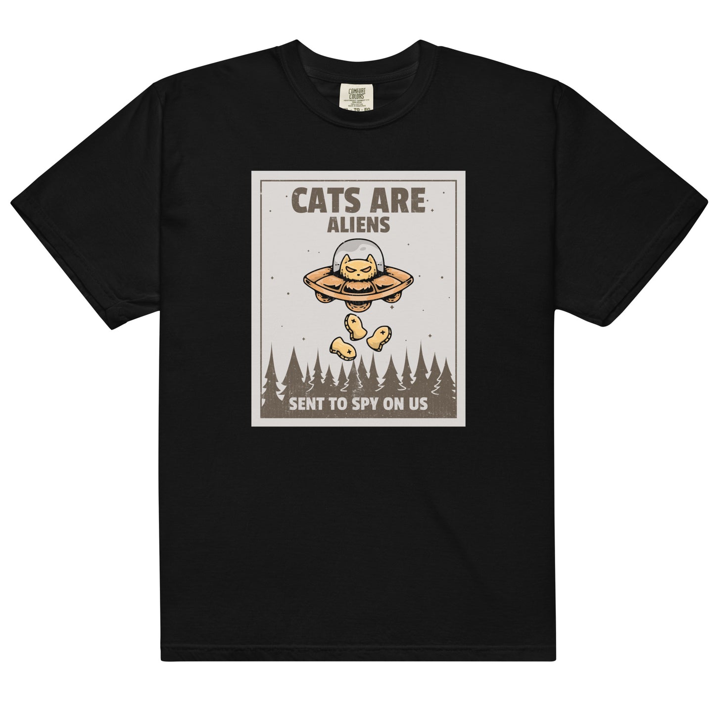 Cats are Aliens Heavyweight T-shirt