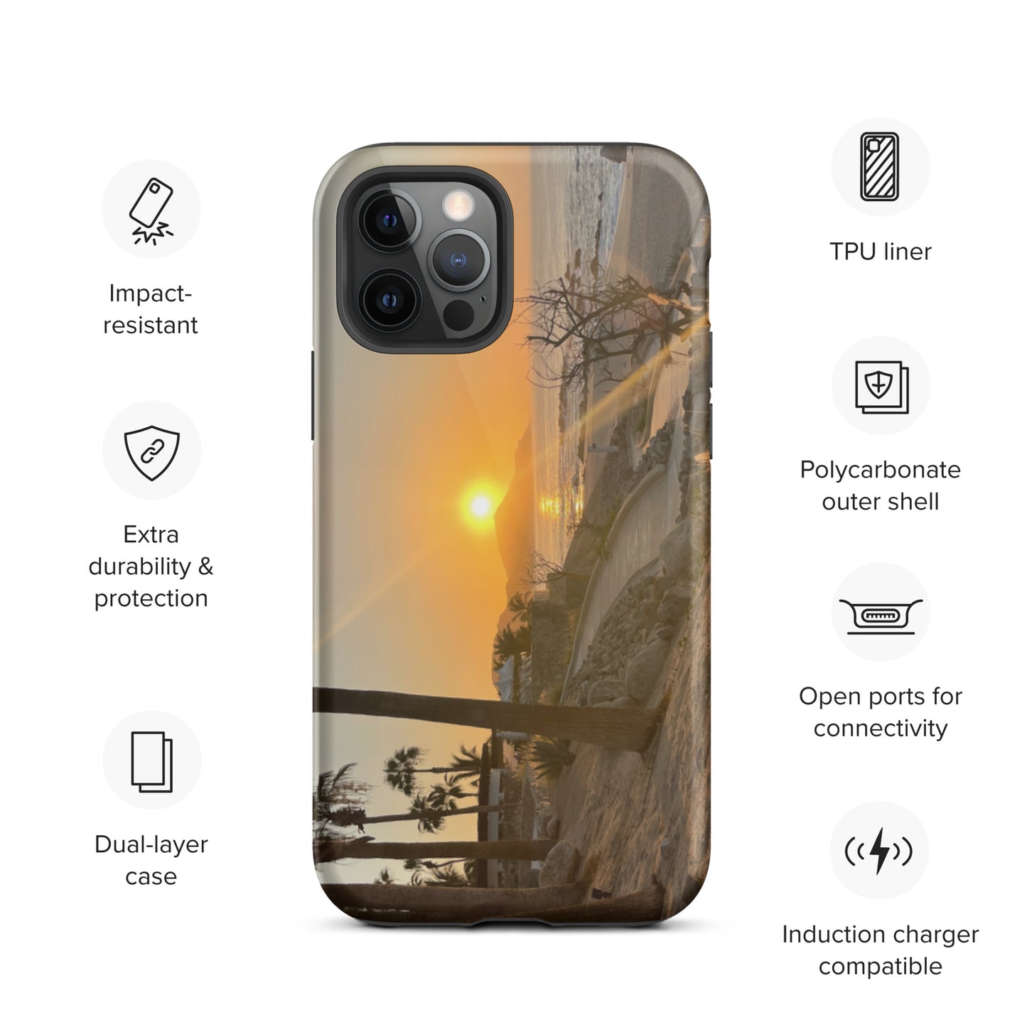 Beach Sunrise Tough iPhone case