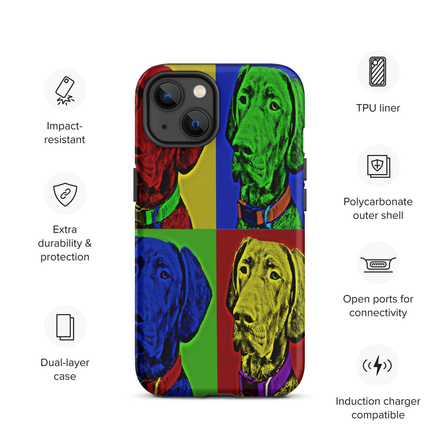 Warhol-style German Shorthaired Pointer GSP - Dog - Tough iPhone case