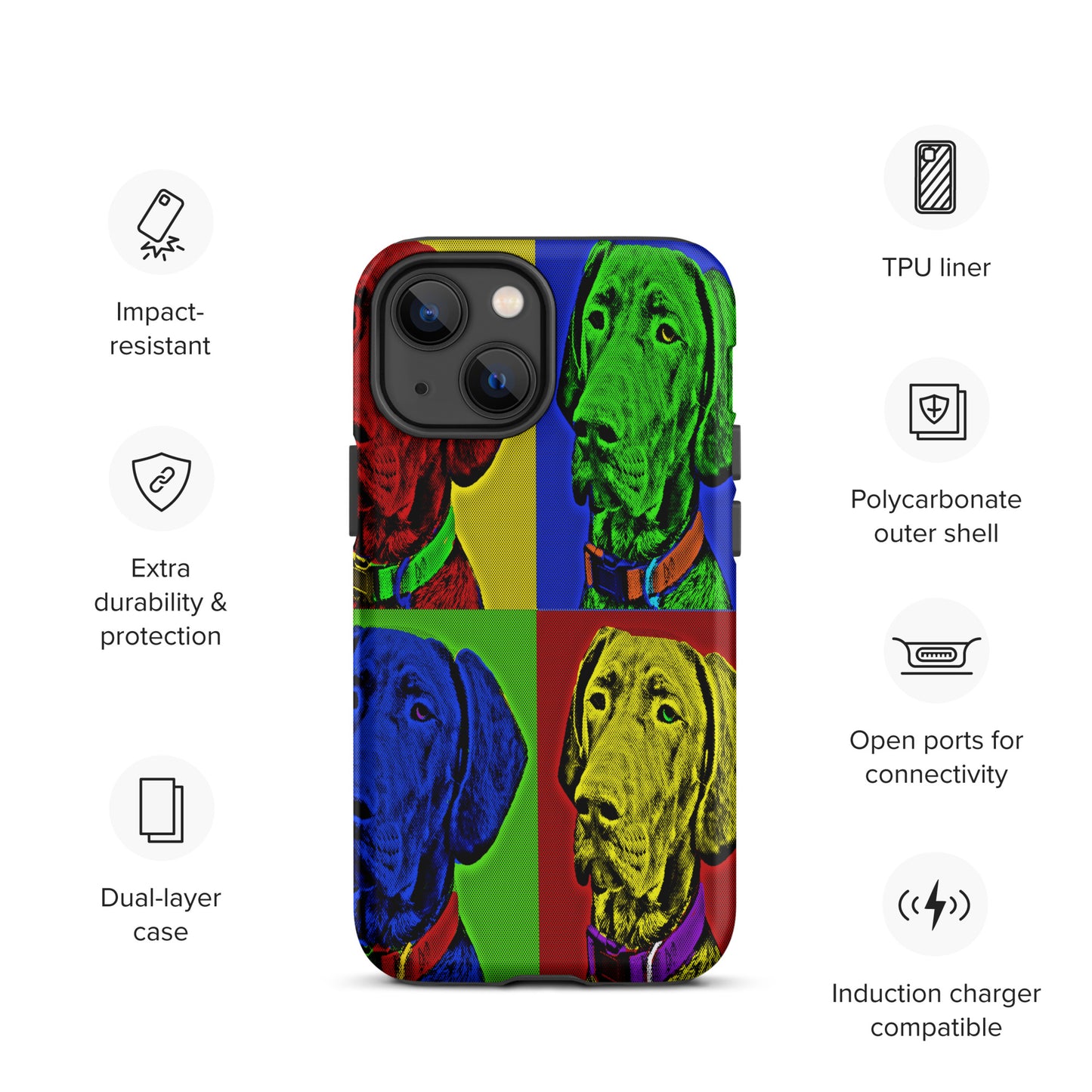 Warhol-style German Shorthaired Pointer GSP - Dog - Tough iPhone case