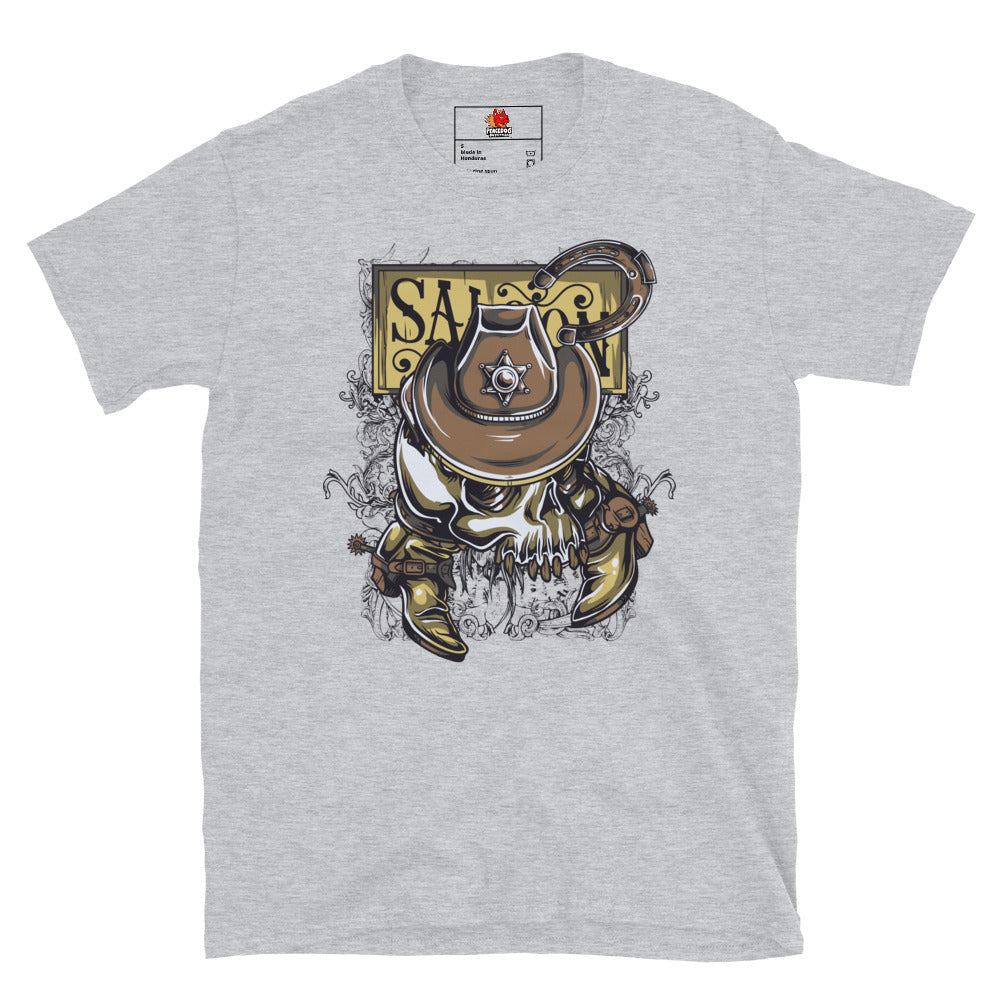 Cowboy Sheriff Skull T-Shirt