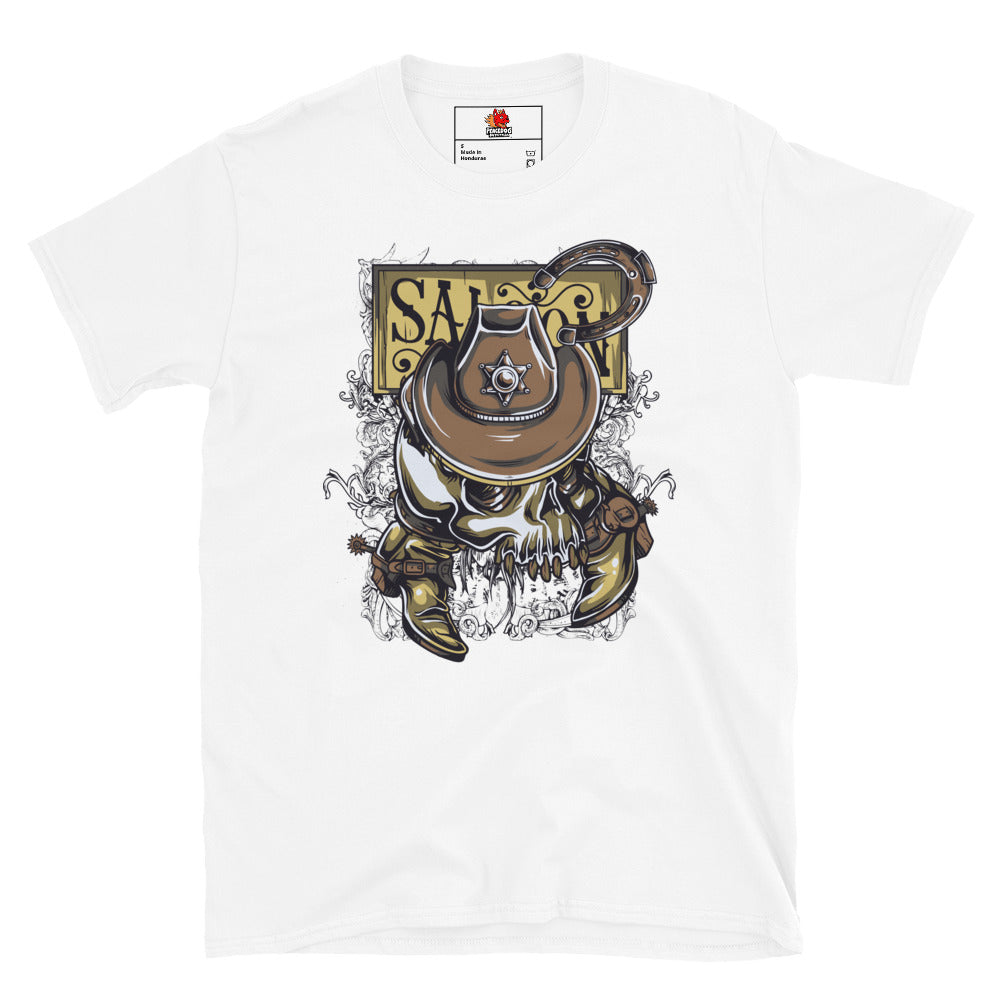 Cowboy Sheriff Skull T-Shirt