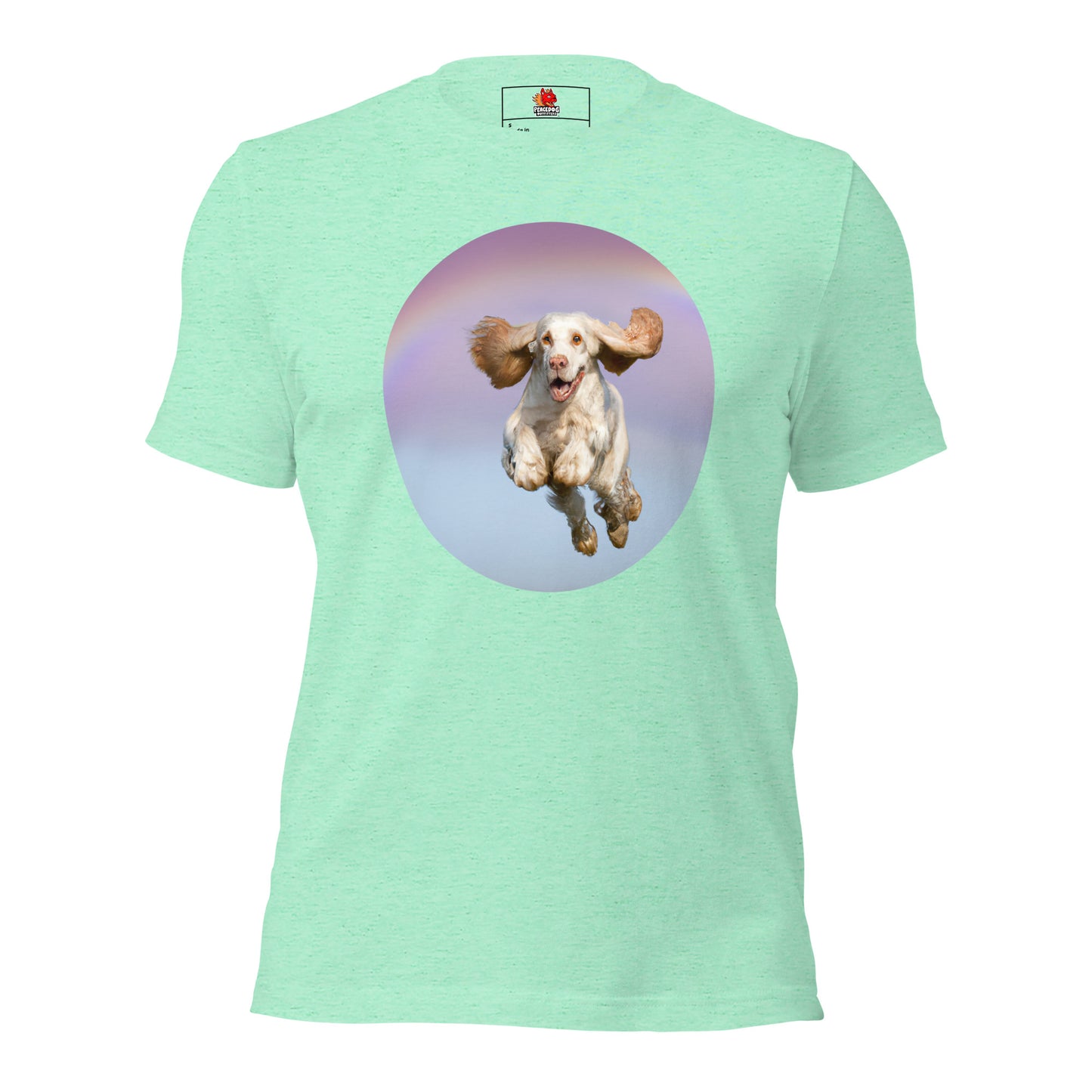 Spaniel Flying through a Rainbow T-shirt