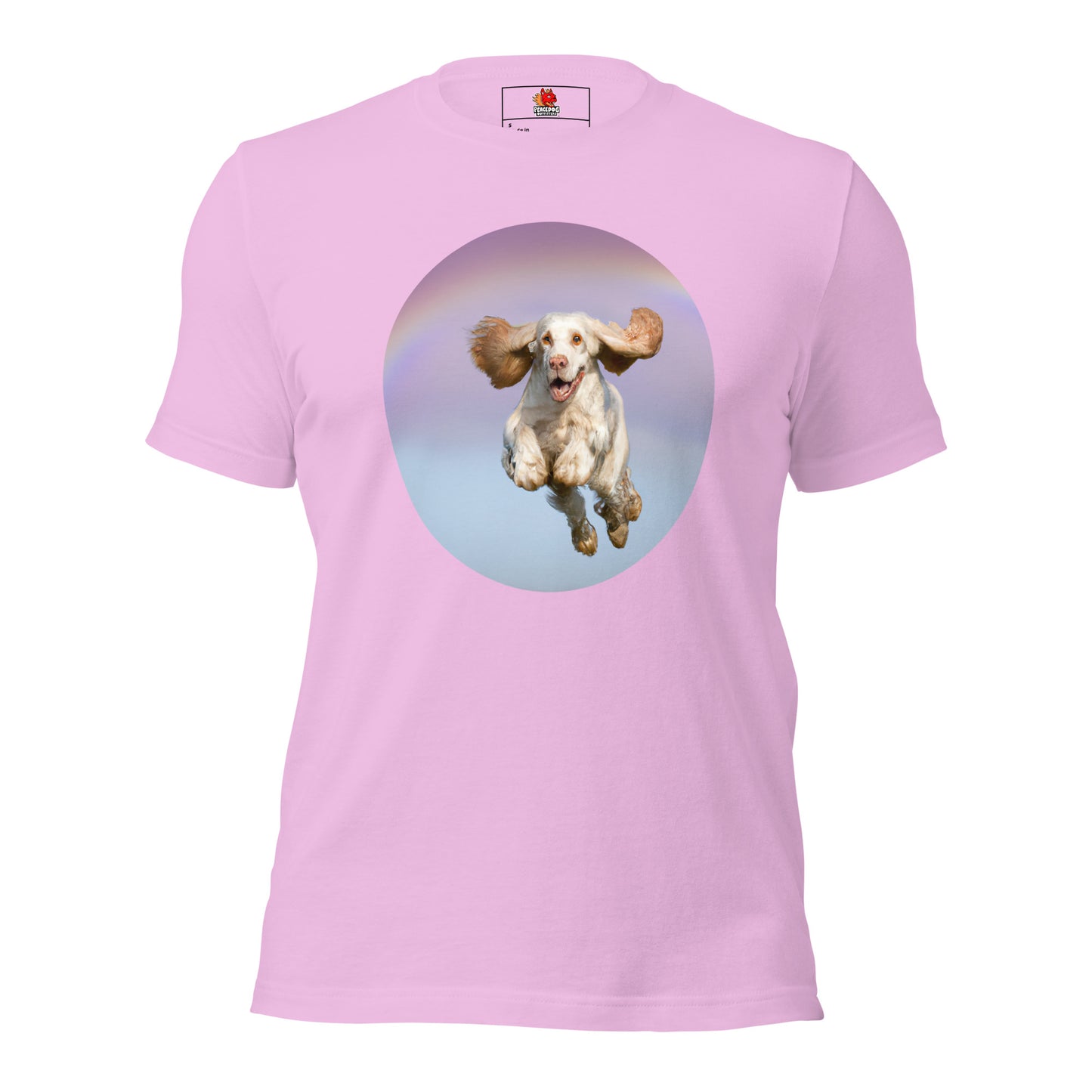 Spaniel Flying through a Rainbow T-shirt
