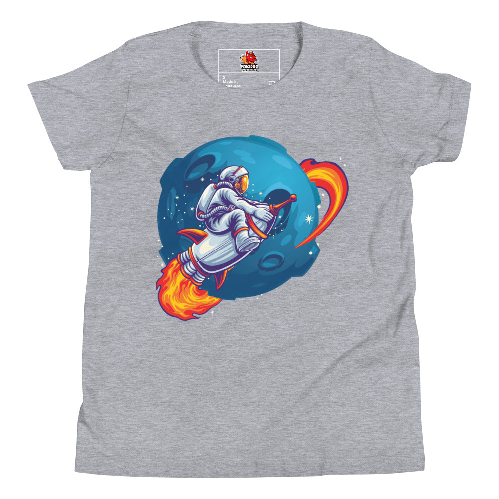 Astronaut on a Rocket Youth Short Sleeve T-Shirt