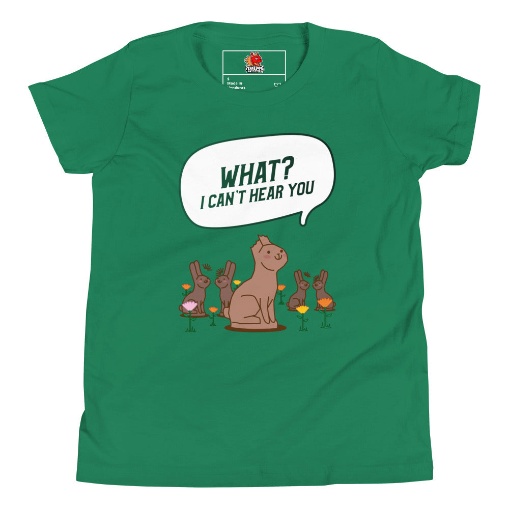 Easter Bunny Chocolate I Can't Hear You Youth T-Shirt