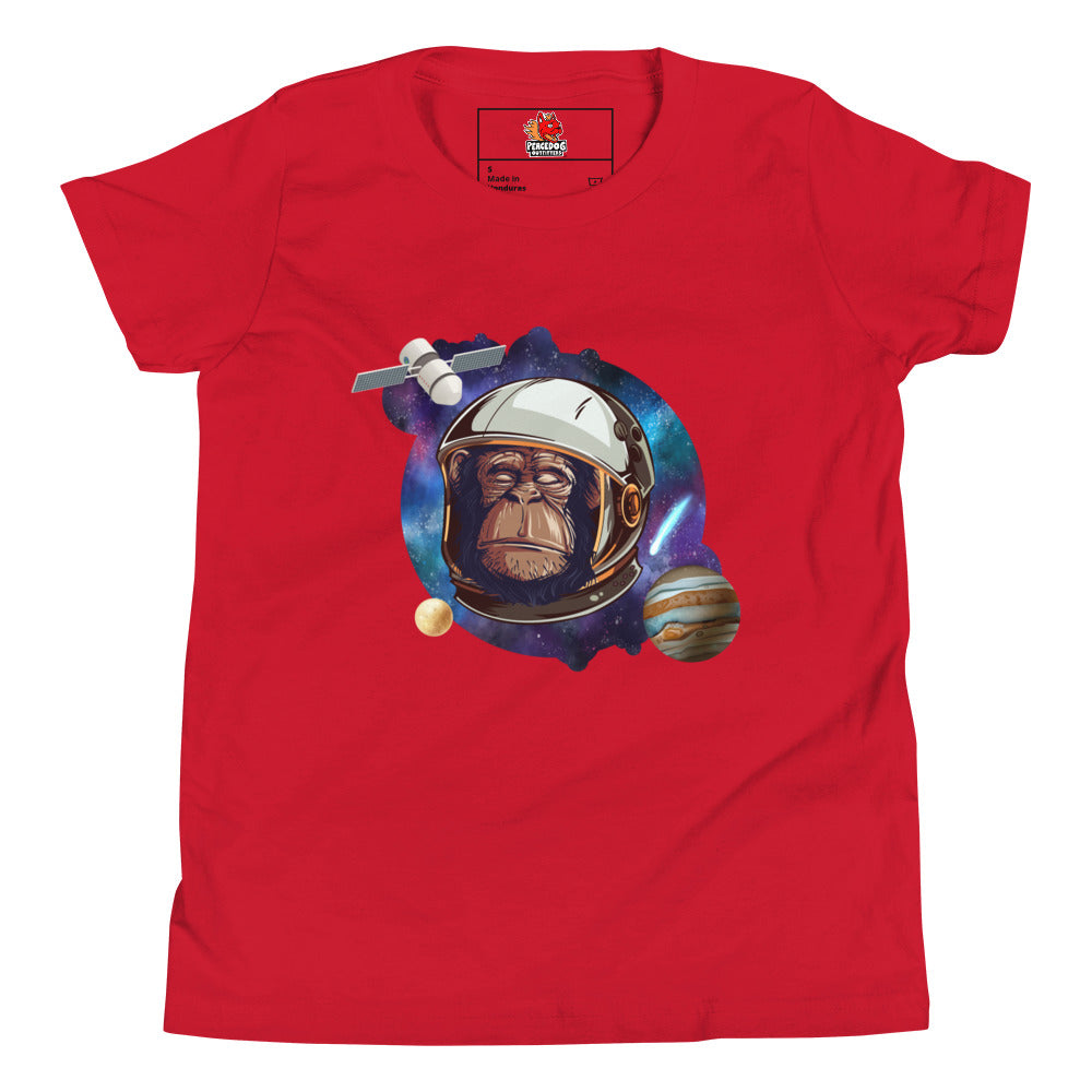 Chimp Astronaut Youth Short Sleeve T-Shirt