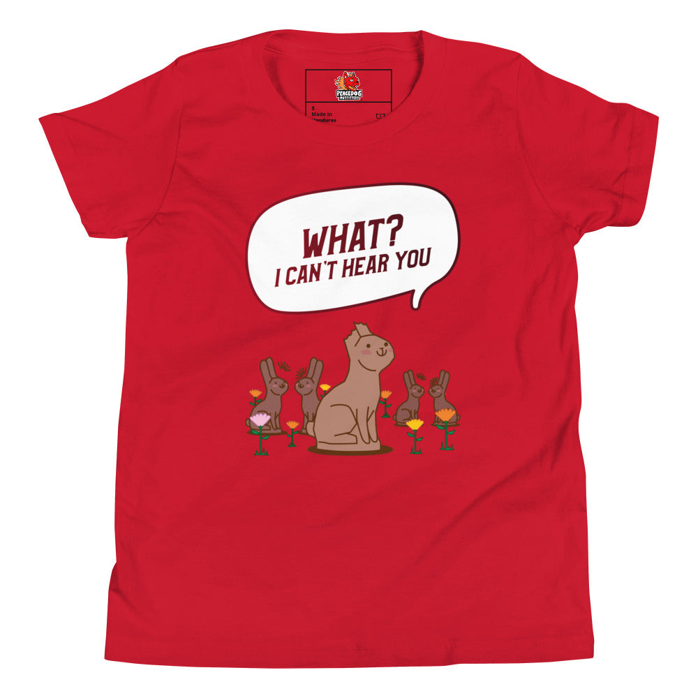 Easter Bunny Chocolate I Can't Hear You Youth T-Shirt