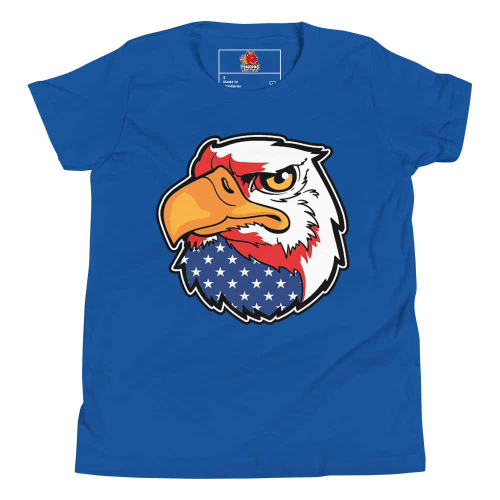 USA Bald Eagle Close-Up Youth Short Sleeve T-Shirt