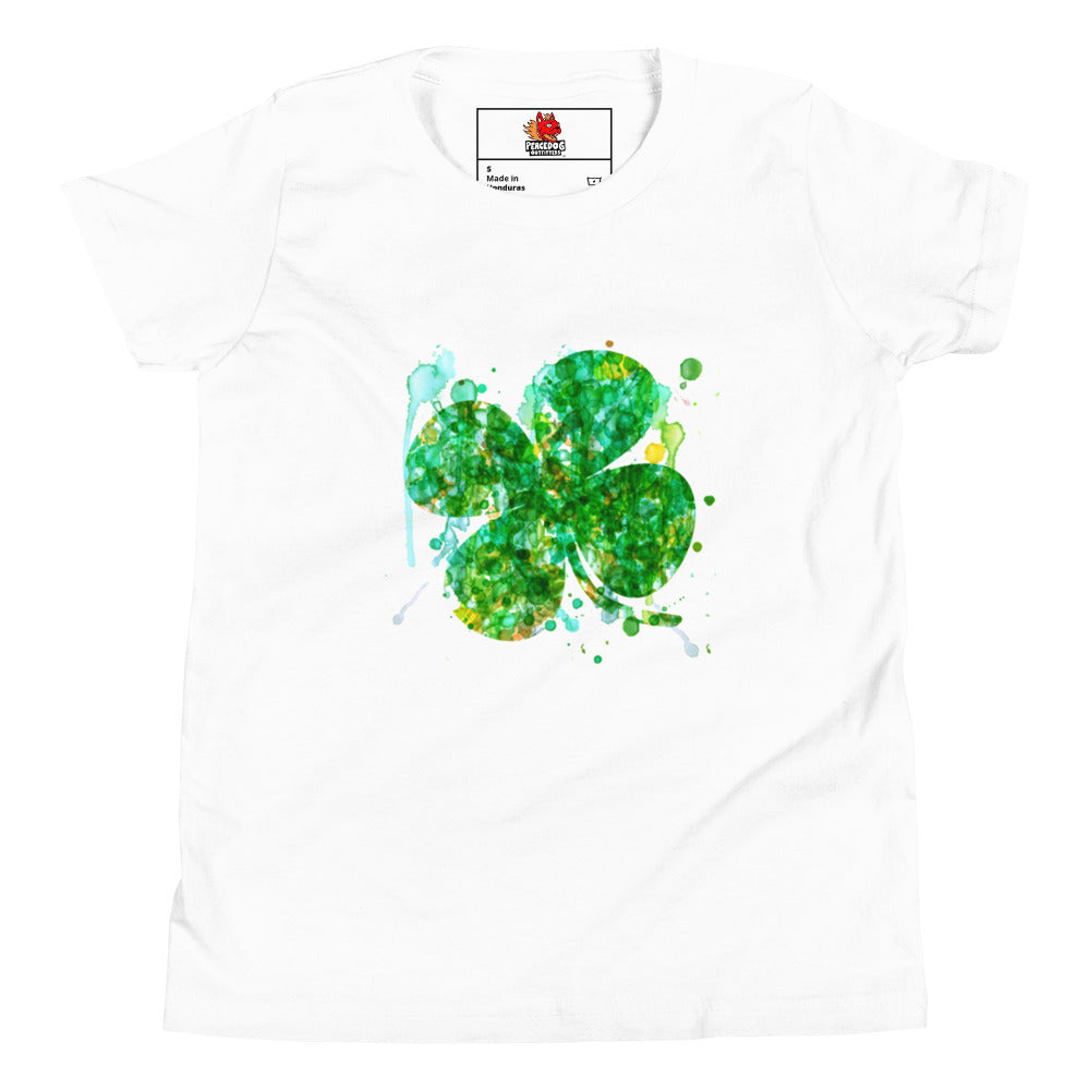 Four Leaf Clover St. Patrick's Day Youth Short Sleeve T-Shirt