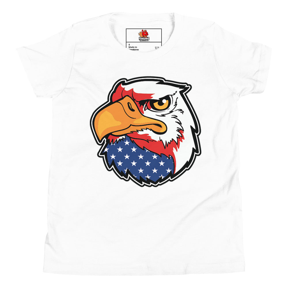 USA Bald Eagle Close-Up Youth Short Sleeve T-Shirt